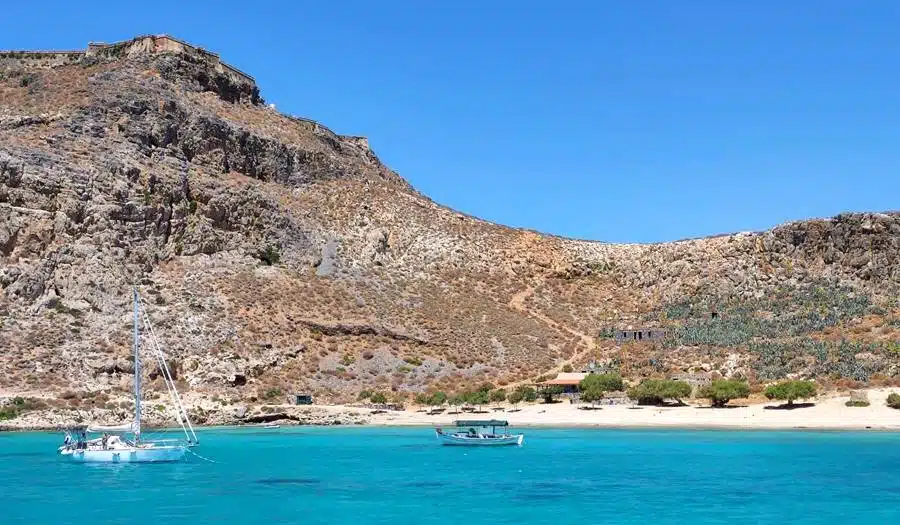 Gramvousa beach and Venetian Fortress