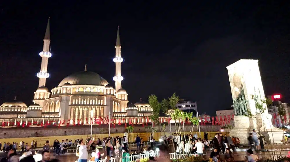 Taksim Mosque and Republic Monument, Taksim Square Istanbul