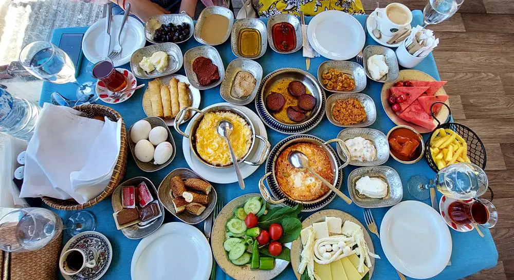 Turkish breakfast at Seven Hills restaurant