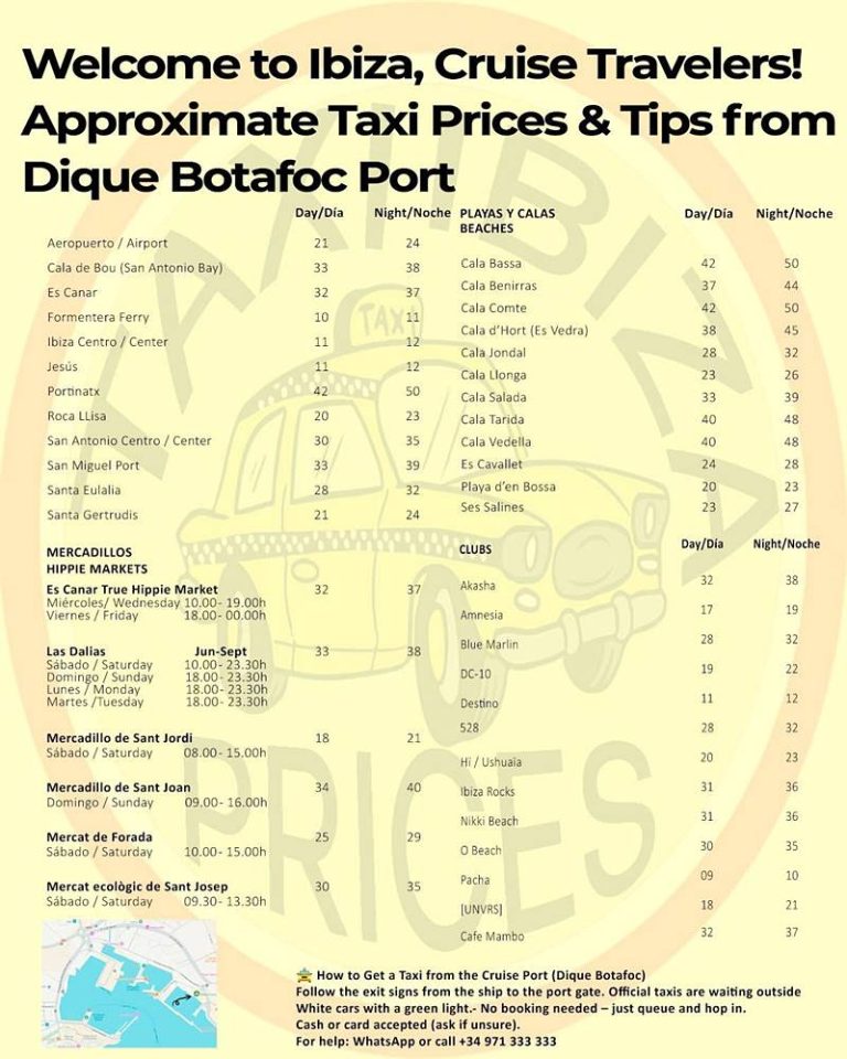 Ibiza taxi information