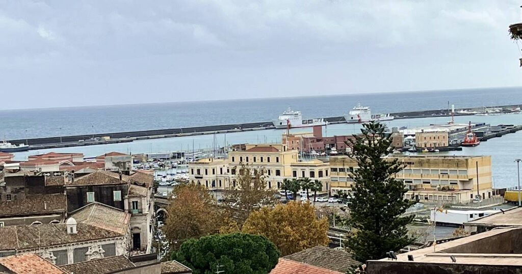 Catania cruise port - the view from Badia di Sant'Agata Church