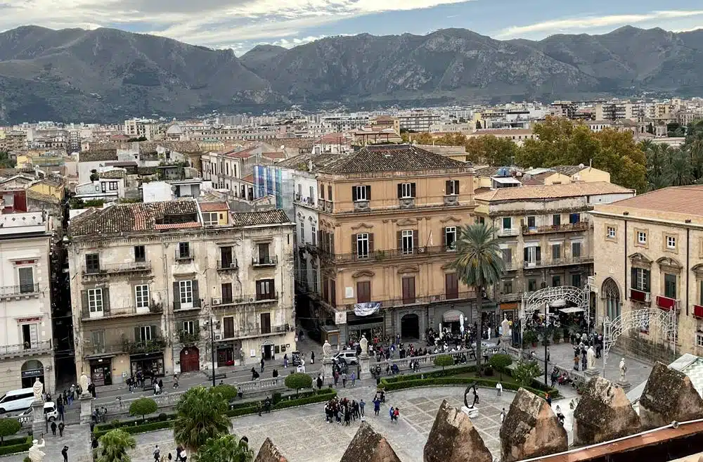 Palermo Old Town viewed from Palermo Cathedral