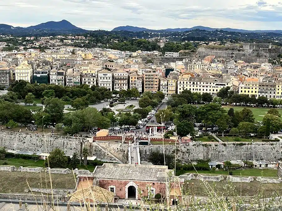 View of Corfu Old Town from Old Fortress