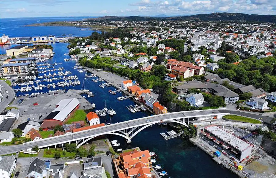 Haugesund - Risøy Island and Risøy Bridge