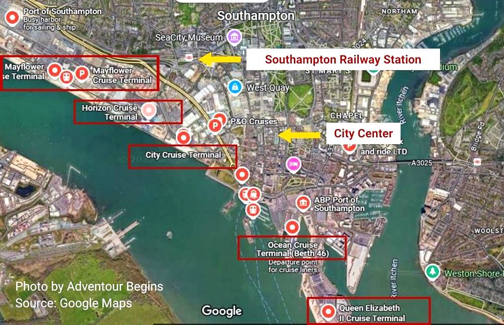 Southampton Cruise Port Map - Cruise Terminal Overview