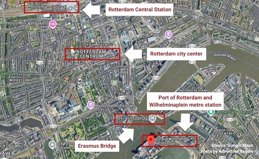 Rotterdam Cruise Port Map