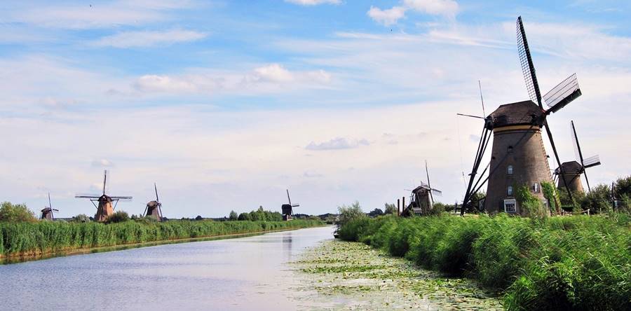 The Kinderdijk Windmills near Rotterdam