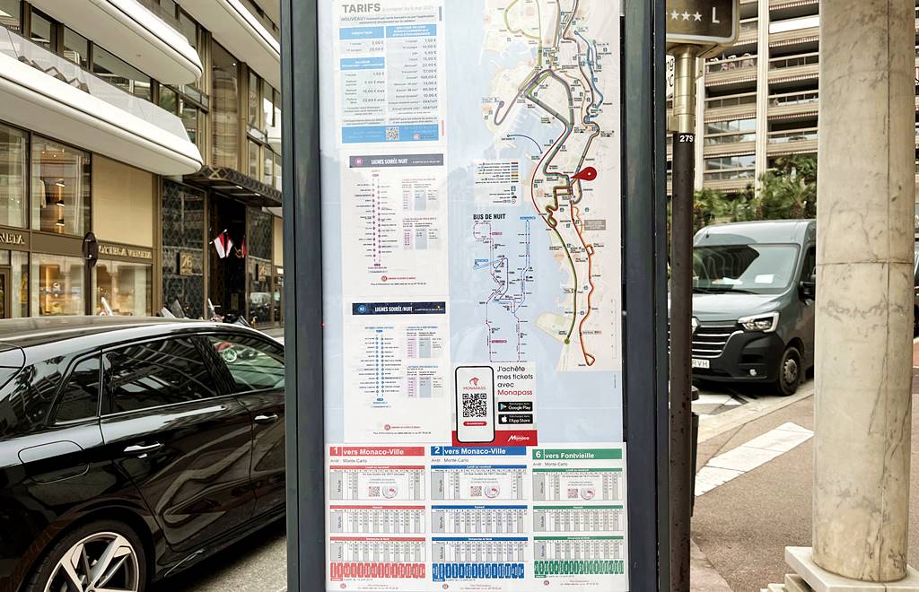 Monte Carlo - Monaco bus timetable