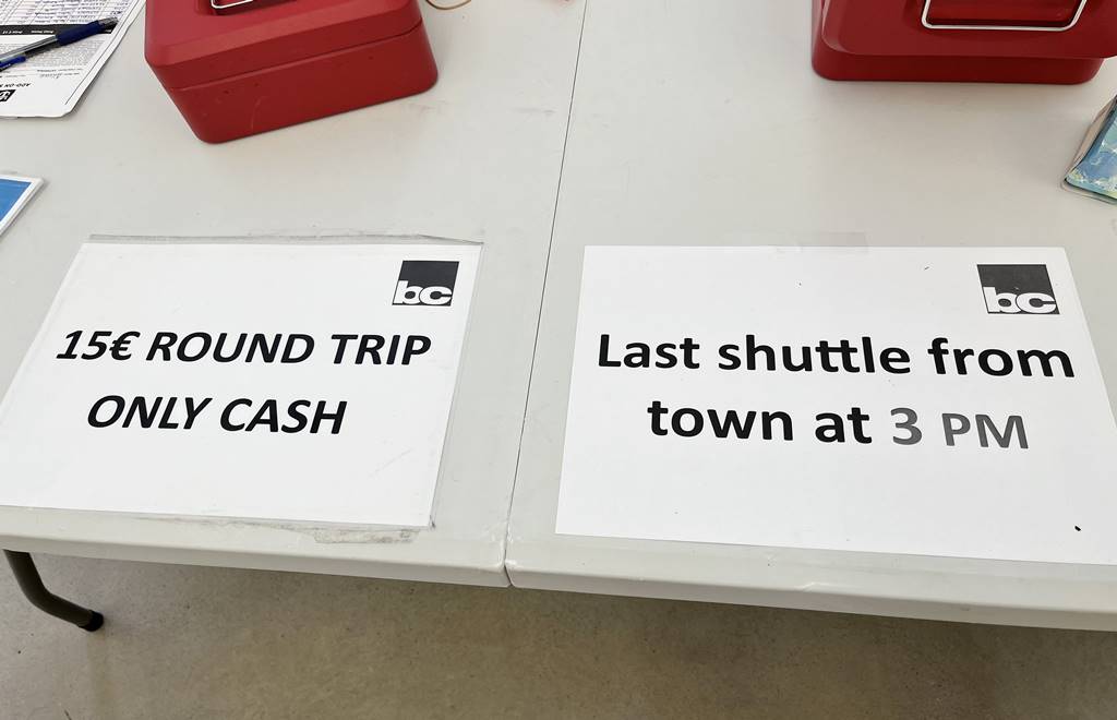 Palma shuttle bus price