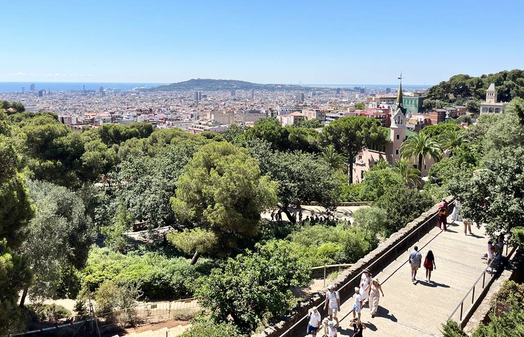 Parc Guell - View of Barcelona city
