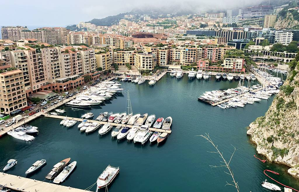 Port of Fontvieille Viewpoint from St Martin Gardens