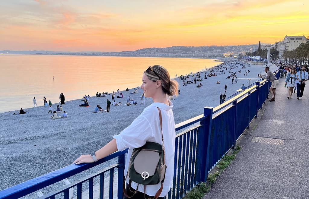 Promenade des Anglais at sunset