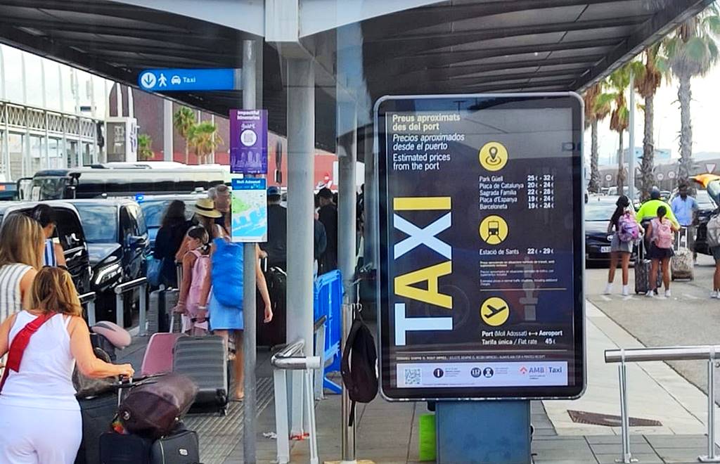 Taxi prices at Barcelona cruise port