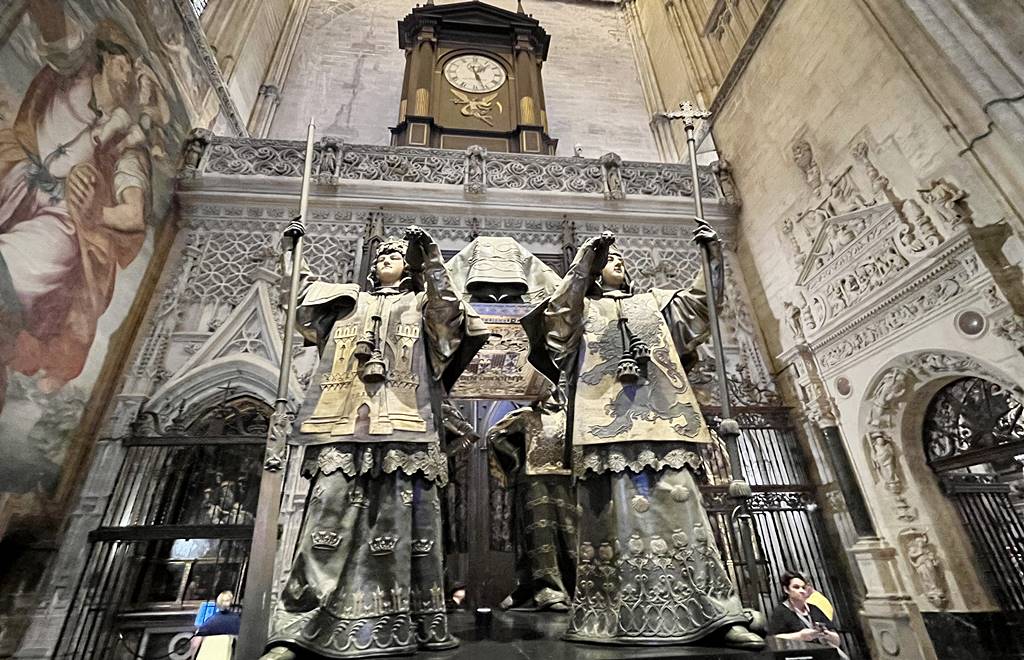 Tomb of Christopher Columbus inside Seville Cathedral