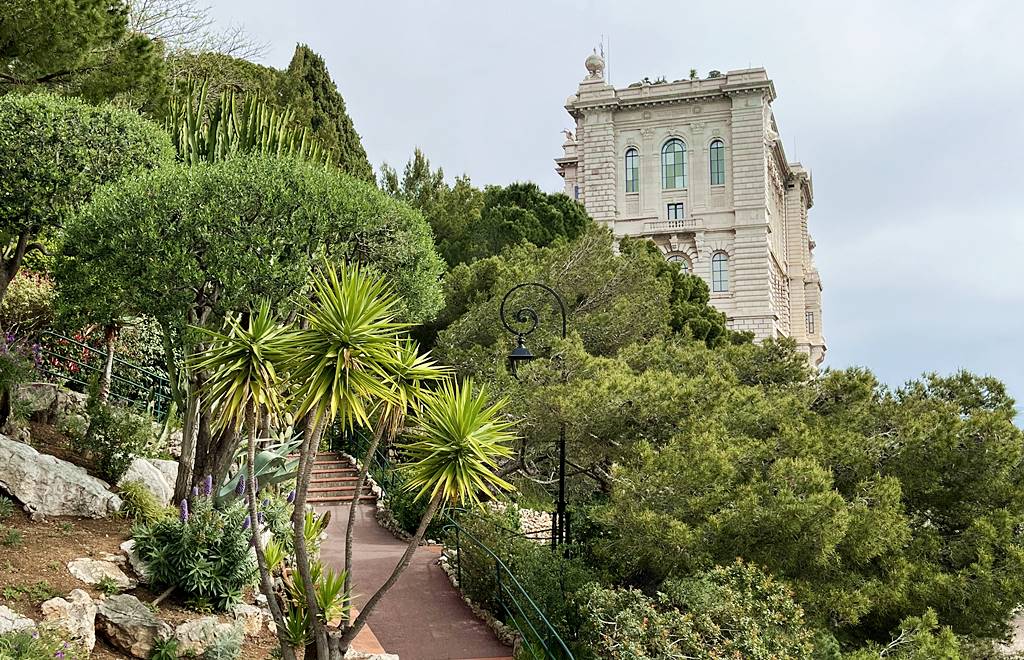 View of Oceanographic Museum from St Martin Gardens
