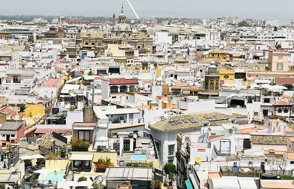 View of Seville roofs from La Giralda Tower